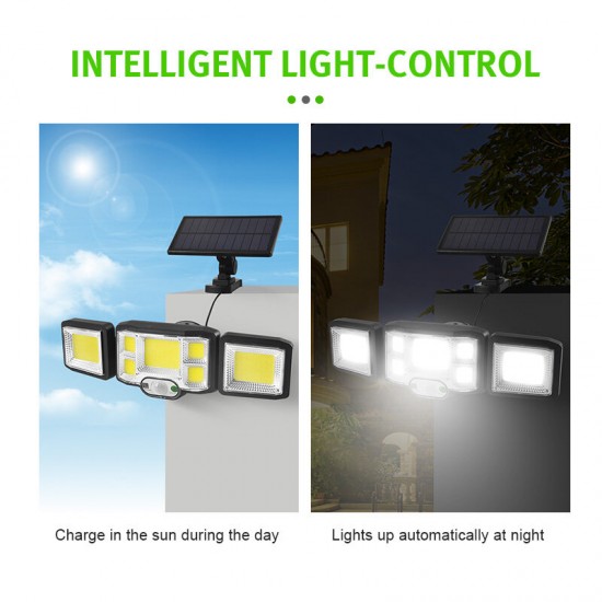 Solar Lights Outdoor LED/COB Wireless Motion Sensor Light Integrate/Separate Design Wide Angle with 3 Lighting Modes IP65 Waterproof Garden Solar Lamp