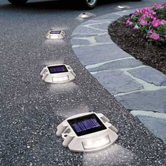 Solar Power White 6LED Road Driveway Pathway Stair Lights