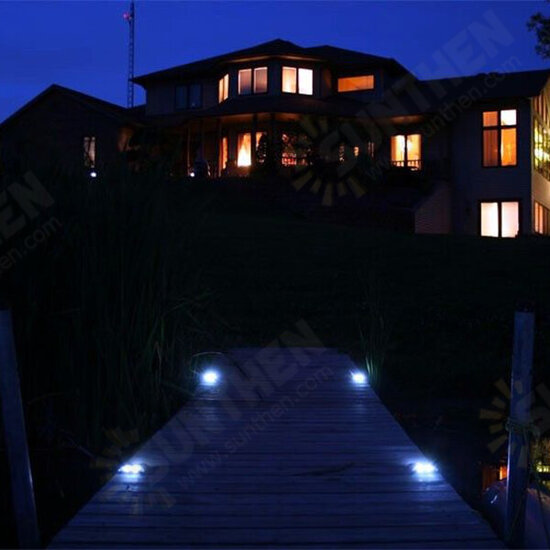 Solar Power White 6LED Road Driveway Pathway Stair Lights