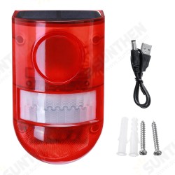 Solar Strobe Light Motion Sensor Solar Alarm Light 129dB Loud Siren Street Lamp Solar Strobe Light Motion Sensor Solar Alarm Light 129dB Loud Siren Street Lamp