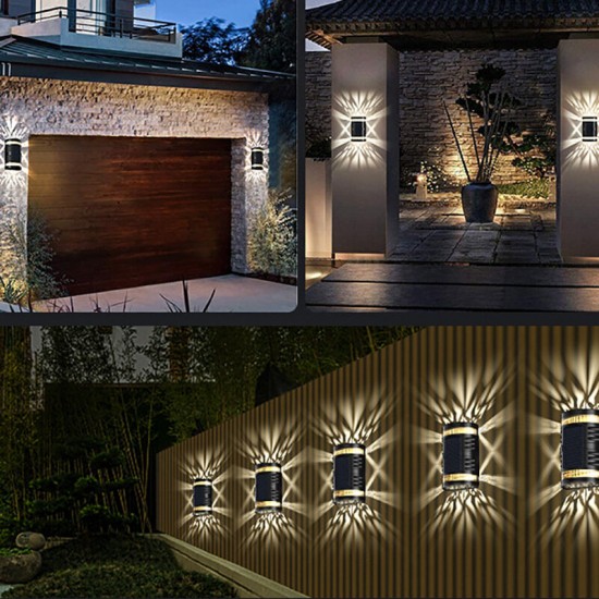 Solar Wall lamp LED Courtyard Garden Wall Light Outdoor Waterproof IP65 Wall Holidays Decoration