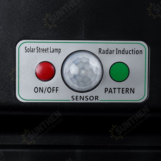 100W LED Solar Street Light Motion Sensor Power Panel Wall Lamp Outdoor Garden IP65 Decor with Remote Control