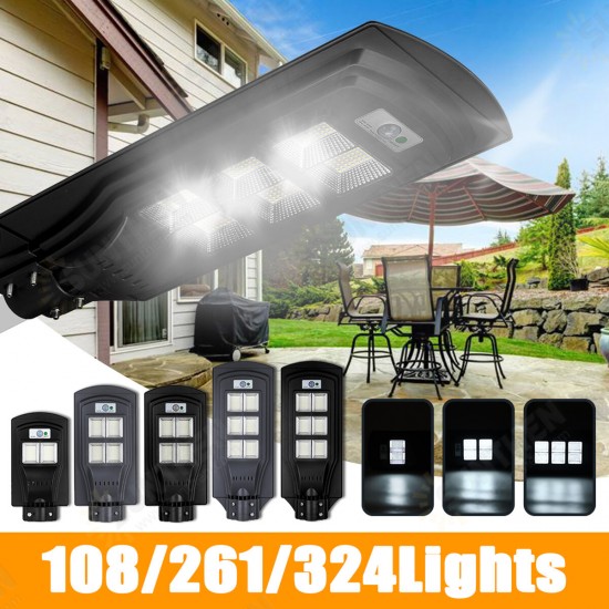 106/261/324 LED Solar Street Light Induction PIR Motion Sensor Garden Wall Lamp