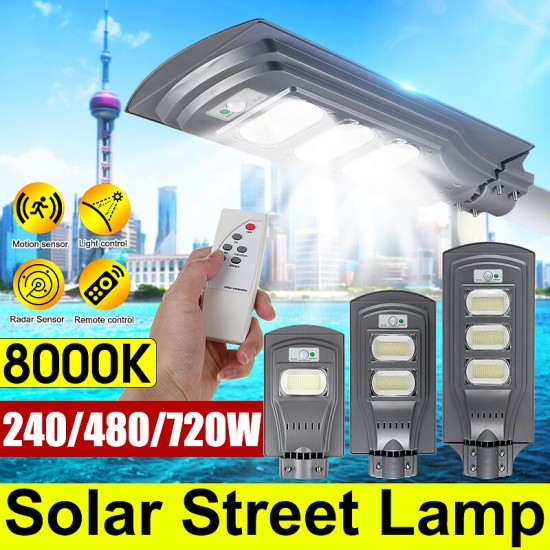 150/300/450LED Street Light Solar Lamp Motion Sensor Timing Control+Light Control Garden Yard Lighting with Remote Control