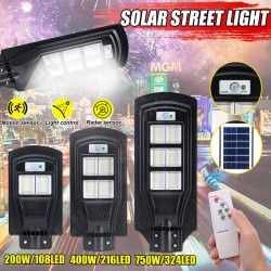 200W 400W 750W LED Solar Street Light Motion Sensor Induction Wall Lamp + Remote Control 200W 400W 750W LED Solar Street Light Motion Sensor Induction Wall Lamp + Remote Control