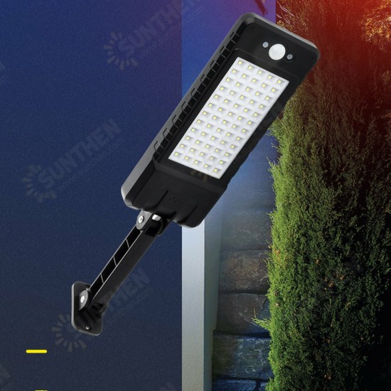 24W 60LED Solar Dimming Wall Street Light Waterproof PIR Motion Sensor Outdoor Garden Yard Lamp