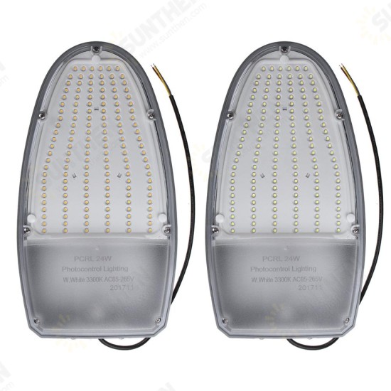 24W Waterproof IP65 Light Control Wall Lamp 144 LED Road Street Lights for Outdoor Yard AC85-265V