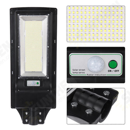 492/966LED Solar Street Light Motion Sensor Outdoor Waterproof Wall Lamp with Remote