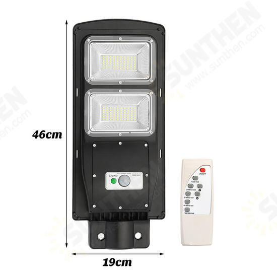 60W 120LED Solar Power LED Street Light PIR Motion Sensor Wall Lamp Remote