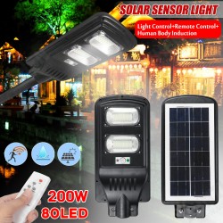 60W 80LED Solar Power PIR Motion Induction Wall Street Light + Remote Control 60W 80LED Solar Power PIR Motion Induction Wall Street Light + Remote Control
