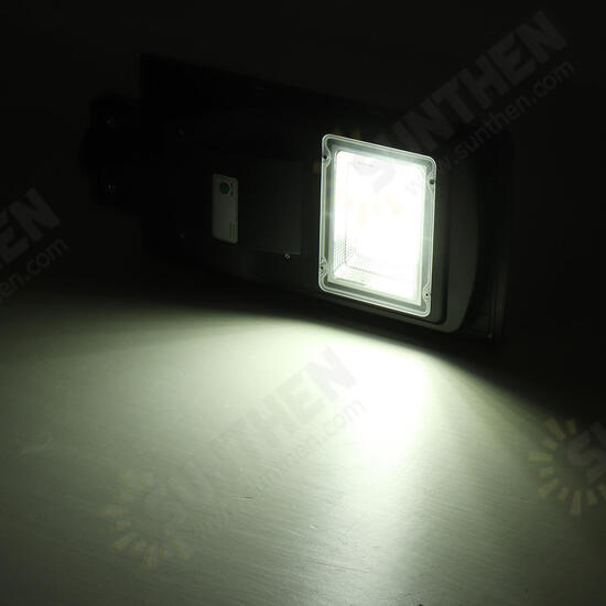 80W LED Solar Powered Wall Street Light PIR Motion Outdoor Garden Lamp