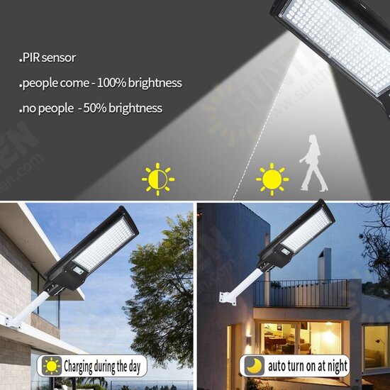 200W 136 LED Solar Motion Sensor Light Odr Waterproof Security Lamp