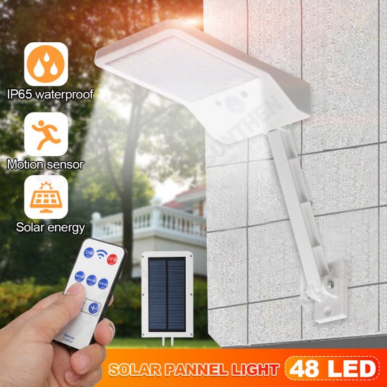 Motion Sensor PIR Bright 48 LED Solar Wall Power Light Garden Outdoor Street Lamp+Remote Control Motion Sensor PIR Bright 48 LED Solar Wall Power Light Garden Outdoor Street Lamp+Remote Control