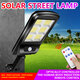 Solar Powered 4COB/6COB LED Street Light Motion Sensor Waterproof Wall Lamp Security Outdoor Decor with Remote Control