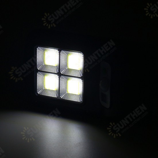 Solar Powered LED COB Street Light PIR Motion Sensor Outdoor Garden Wall Lamp+Remote Control