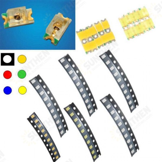 10 pcs 1206 Colorful SMD SMT LED Light Lamp Beads For Strip Lights