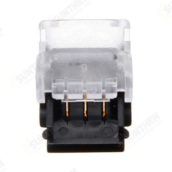 10PCS 3 Pin 10MM IP20 Board to Board LED Tape Connector Terminal for 1903 2811 2812 RGB Strip Light