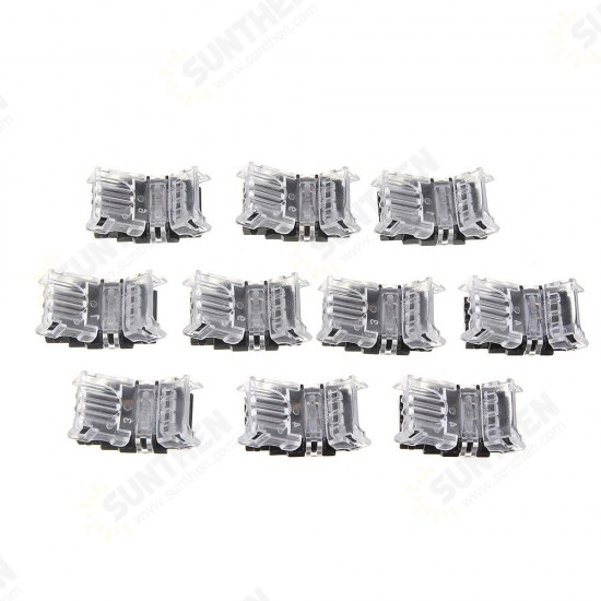 10PCS 3 Pin 10MM Non-waterproof Board to Wire Connector Terminal for CCT LED Strip Light