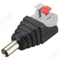 10PCS DC Power Male 5.5*2.1mm Connector Adapter Plug Cable Pressed for LED Strips 12V 10PCS DC Power Male 5.5*2.1mm Connector Adapter Plug Cable Pressed for LED Strips 12V