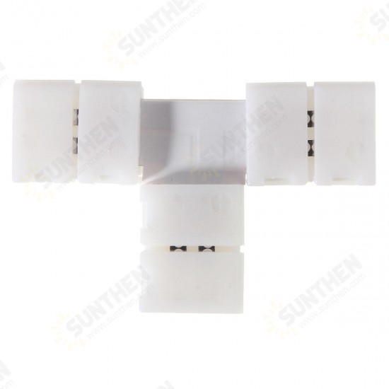 10mm +/T/L Shape 2 Pin 5050 PCB LED Strip Corner Connector for Single Color Lighting