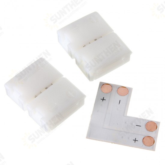 10mm +/T/L Shape 2 Pin 5050 PCB LED Strip Corner Connector for Single Color Lighting 10mm +/T/L Shape 2 Pin 5050 PCB LED Strip Corner Connector for Single Color Lighting