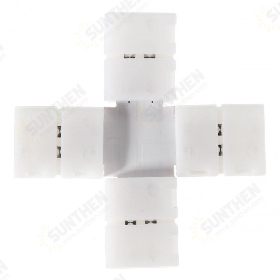 10mm +/T/L Shape 2 Pin 5050 PCB LED Strip Corner Connector for Single Color Lighting