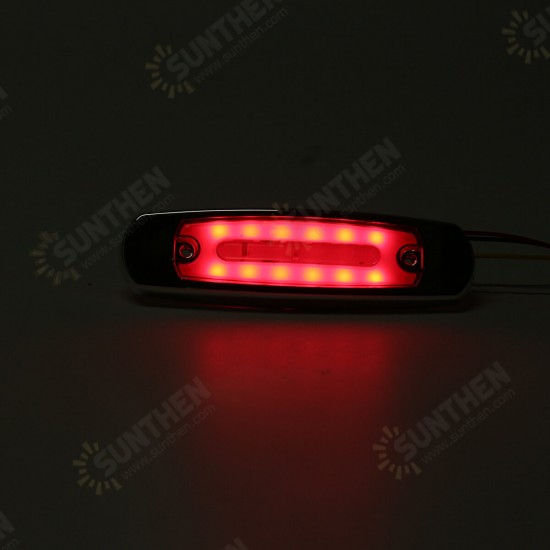 12/24V 18 LED Side Flowing Marker Light Lamp Waterproof For Truck Trailer Lorry