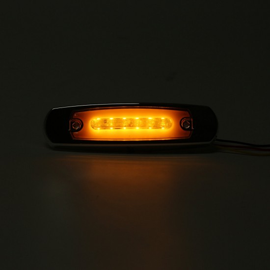 12/24V 18 LED Side Flowing Marker Light Lamp Waterproof For Truck Trailer Lorry