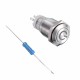 16MM 6V/12V/24V/110V/220V Waterproof Self Reset Stainless Steel Metal Button Switch With White LED Light