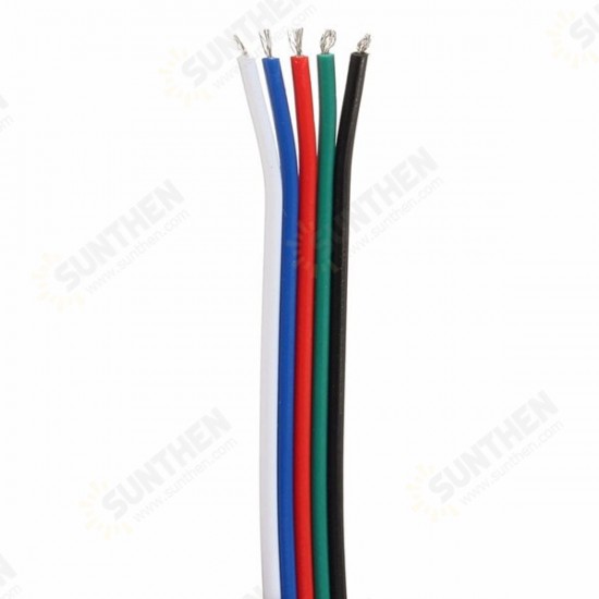 1M-50M 5 Pin Extension Cable Line Cord Wire For 3528/5050 RGBW LED Strip Light