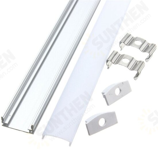 1X 5X 10X 50CM Aluminum Channel Holder For LED Strip Light Bar Under Cabinet Lamp