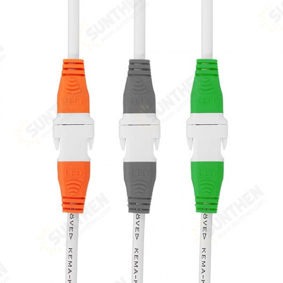 2 Pin Orange Green Grey Connector Wire Cable for Male Female LED Strip Light