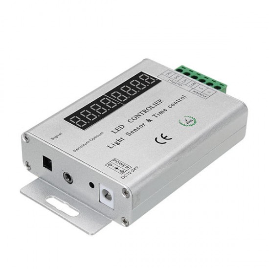 24 Keys 3 Channels Light Sensor Time Programmable Controller for Single Color LED Strip DC12-24V