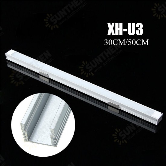 30/50CM XH-U3 U-Style Aluminum Channel Holder For LED Strip Light Bar Under Cabinet Lamp Lighting