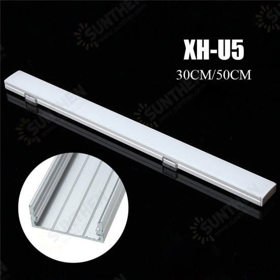 30/50CM XH-U5 U-Style Aluminum Channel Holder For LED Strip Light Bar Under Cabinet Lamp Lighting