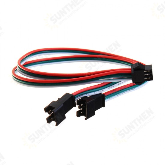 30CM 3Pin Extension Cord SM One Female To Two Male Connectors for Magic LED Strip Light