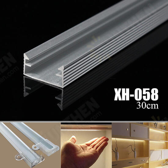 30CM XH-058 Aluminum Channel Holder For LED Strip Light Bar Under Cabinet Lamp