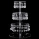 4 Layer Acrylic Cake Stand Remote Control LED Light Cupcake Party Display Rack