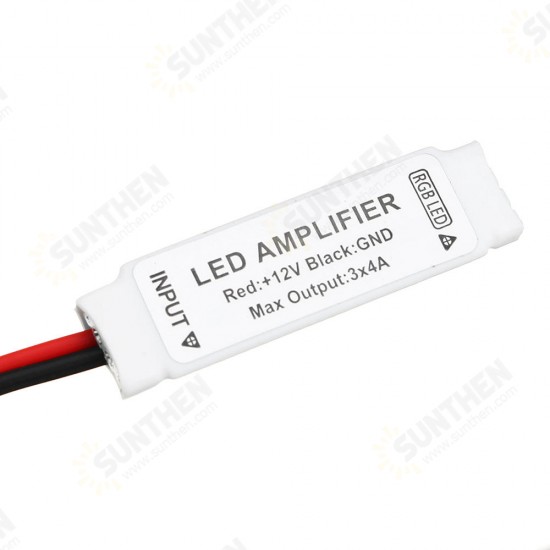 4 pin 12V 12A 144W Mini Portable RGB LED Strip Amplifier for 5050/3528 SMD Strip