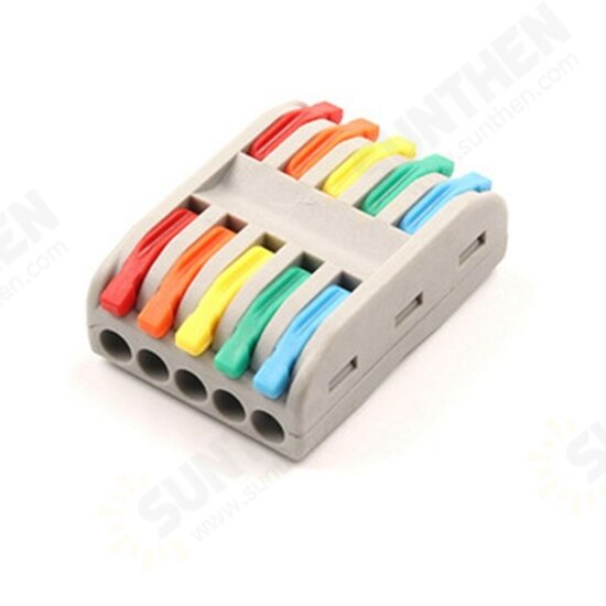 5 Input 5 Output Colorful Quick Wire Connector Terminal Blocks Universal Compact Cable Splitter for LED Strip Lighting