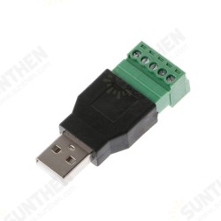 5 Pins USB Male Female to Screw Plug Jack Connector Terminal for LED Strip Light 5 Pins USB Male Female to Screw Plug Jack Connector Terminal for LED Strip Light