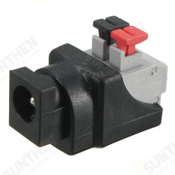 50PCS DC Power Female 5.5*2.1mm Connector Adapter Plug Cable Pressed for LED Strips 12V 50PCS DC Power Female 5.5*2.1mm Connector Adapter Plug Cable Pressed for LED Strips 12V