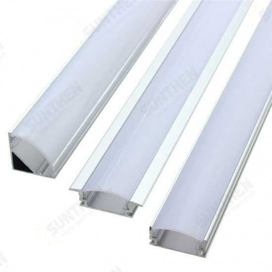 50cm U/YW/V-Style Aluminum Extrusions Channel Holder For LED Strip Bar Under Cabinet Light