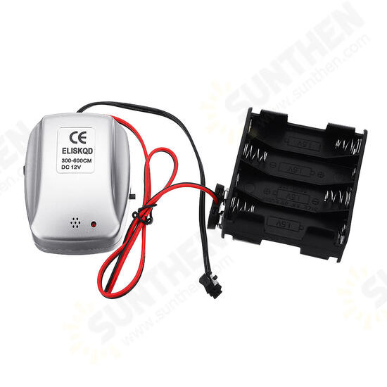 Battery Powered Voice Controller Power Supply LED Driver for 1-6M El Wire Light DC12V