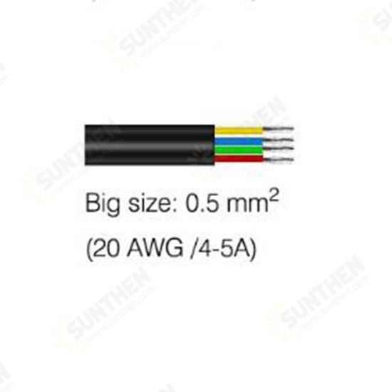 Big Size 4 Pin 4A 20AWG Waterproof Female And Male Connector Cable Wire for RGB LED Strip Light