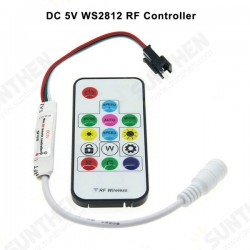 DC 5V WS2812 /12V WS2811 RF LED Light Strip Wireless Remote Mini Controller DC 5V WS2812 /12V WS2811 RF LED Light Strip Wireless Remote Mini Controller