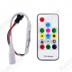 DC 5V WS2812 /12V WS2811 RF LED Light Strip Wireless Remote Mini Controller DC 5V WS2812 /12V WS2811 RF LED Light Strip Wireless Remote Mini Controller