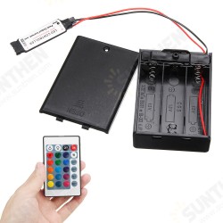 DC4.5V Mini RF Controller Battery Box with 24 Keys Remote Control for RGB LED Strip DC4.5V Mini RF Controller Battery Box with 24 Keys Remote Control for RGB LED Strip