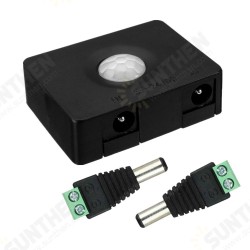 DC5-24V 5A Human Infrared Motion Sensor Controller LED Strip Light Switch + 5.5*2.1mm Male Connector DC5-24V 5A Human Infrared Motion Sensor Controller LED Strip Light Switch + 5.5*2.1mm Male Connector