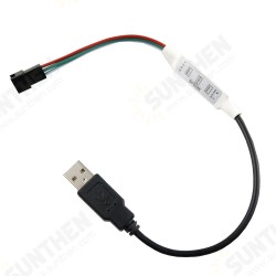 DC5V 72W SP002E USB 3Key LED Dimmer Controller for WS2812 WS2812B RGB LED Strip Light DC5V 72W SP002E USB 3Key LED Dimmer Controller for WS2812 WS2812B RGB LED Strip Light